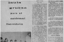 Jaula gruesa para el animal hembra