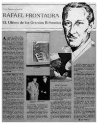 Rafael Frontaura el último de los grandes bohemios