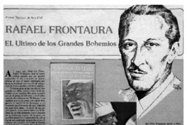 Rafael Frontaura el último de los grandes bohemios