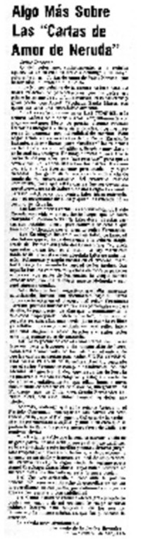 Algo más sobre las "Cartas de amor de Neruda"