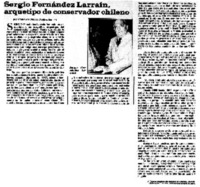 Sergio Fernández Larraín, arquetipo de consevador chileno