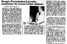 Sergio Fernández Larraín, arquetipo de consevador chileno