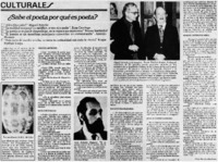 Sabe el poeta por qué es poeta?