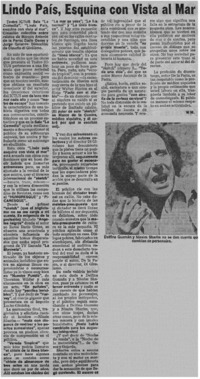 Lindo país, esquina con vista al mar"