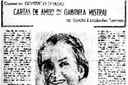 Cartas de amor de Gabriela Mistral