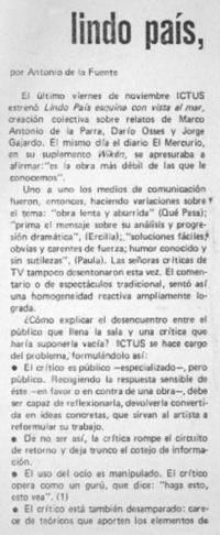 Lindo país, lindísimo