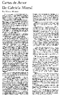 Cartas de amor de Gabriela Mistral