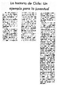 La historia de Chile: Un ejemplo para la juventud.