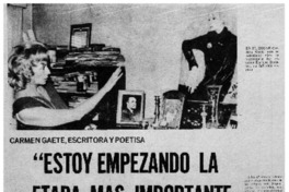 Estoy empezando la etapa más importante de mi vida" [entrevista]