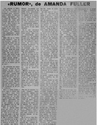 Rumor", de Amanda Fuller