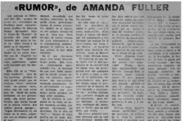 Rumor", de Amanda Fuller