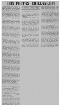 Dos poetas chillanejos