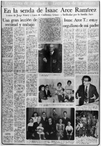 En la senda de Isaac Arce Ramírez :