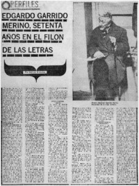 Edgardo Garrido Merino, setenta años en el filón de las letras