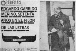 Edgardo Garrido Merino, setenta años en el filón de las letras