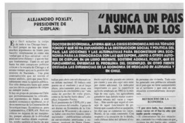 Nunca un país se ha contruído sobre la suma de los egoismos individuales [entrevista]