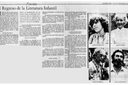 El regreso de la literatura infantil : [entrevista]