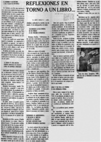 Reflexiones en torno a un libro