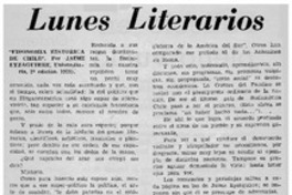 Fisonomía histórica de Chile".