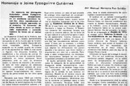 Homenaje a Jaime Eyzaguirre Gutiérrez
