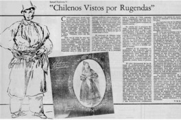 Chilenos vistos por Rugendas"