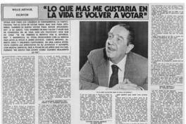 Lo que mas me gustaría en la vida es volver a votar" : [Entrevista]