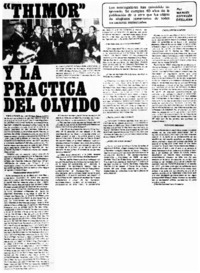 Thimor" y la practica del olvido : [Entrevista]