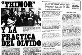 Thimor" y la practica del olvido : [Entrevista]