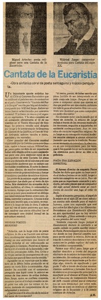 Cantata de la eucaristía