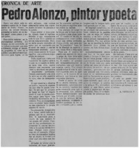 Pedro Alonzo, pintor y poeta