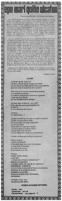 Epu Mari Quiñe Ulcatún"