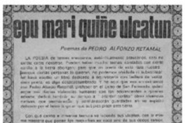 Epu Mari Quiñe Ulcatún"