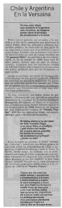 Chile y Argentina en la versaina.