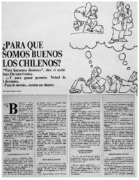 Para qué somos buenos los chilenos?