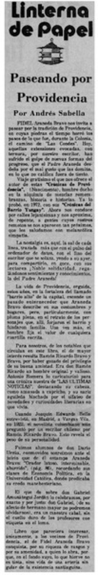 Paseando por providencia