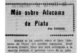 Más sobre Atacama de plata