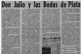 Don Julio y las bodas de plata.