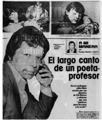El largo canto de un poeta-profesor