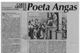 Carta abierta al poeta Angas