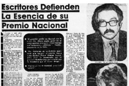 Escritores defienden al esencia de su premio nacional.