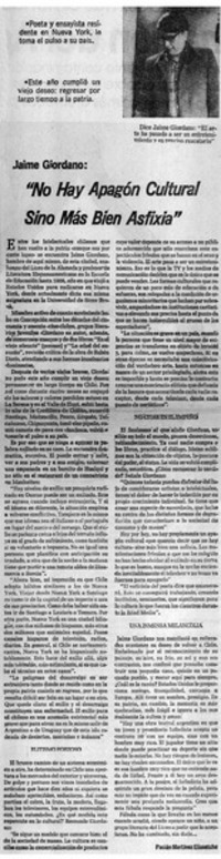 No hay apagón cultural sino más bien asfixia"