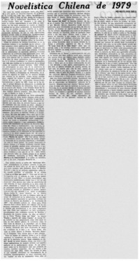 Novelística chilena de 1979