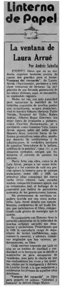 La Ventana de Laura Arrué