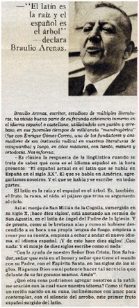 El latín es la raíz y el español es el árbol".