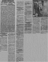 El chileno habla mal, pero tiene remedio --" [entrevista]