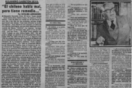 El chileno habla mal, pero tiene remedio --" [entrevista]