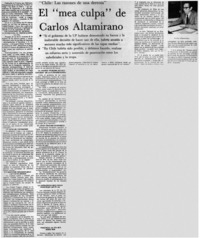El "mea culpa" de Carlos Altamirano.