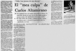 El "mea culpa" de Carlos Altamirano.