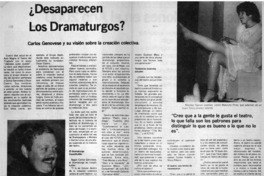Desaparecen los dramaturgos? [entrevista]