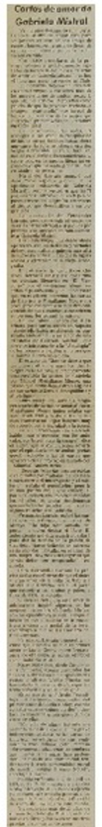 Cartas de amor de Gabriela Mistral
